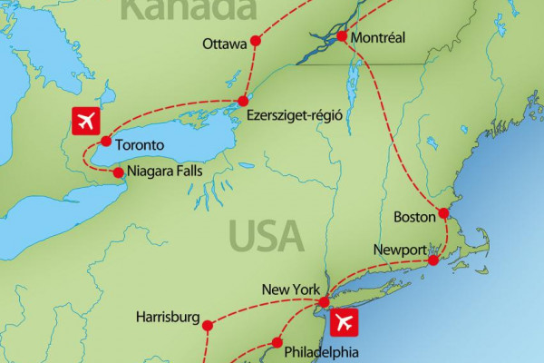 USA-Kanada ősz